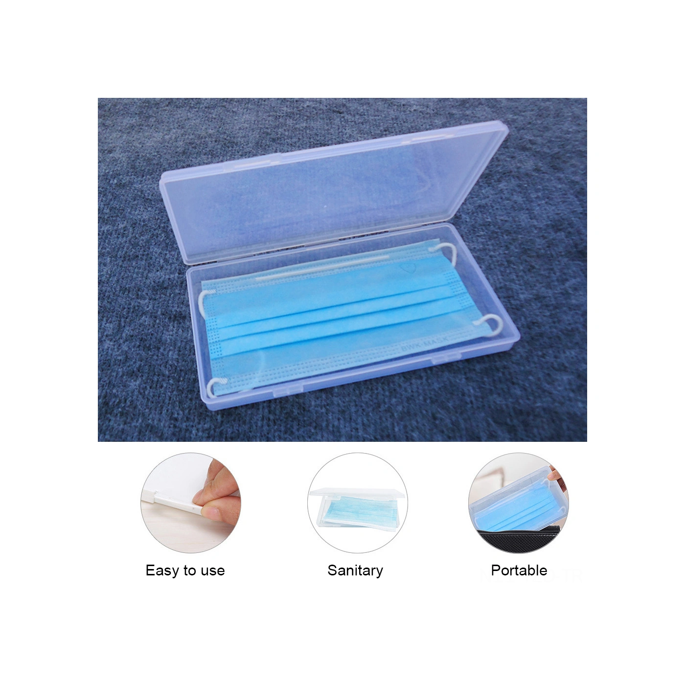 Yuntech01 Pp Materyal Maske Saklama Kutusu - 10 Adet Kapasite, Nem Ve Toz Koruyucu, Taşınabilir Ev/iş/outdoor Kullanıma Uygun Şeffaf