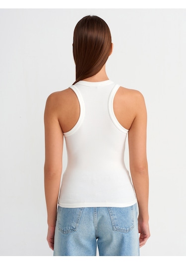 Dilvin Halter Yaka Fitilli Atlet Ekru