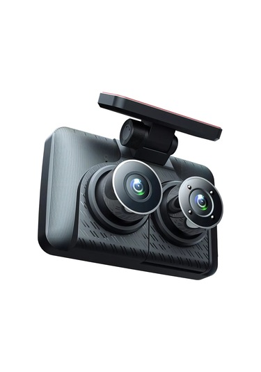 Wezone Üç Kameralı Araç İçi Kaydedici 1080p - Ön+iç+arka Görüntü, Entegre Park Monitörü, Ir Gece Görüşü Ve Çarpma Koruma Sistemi