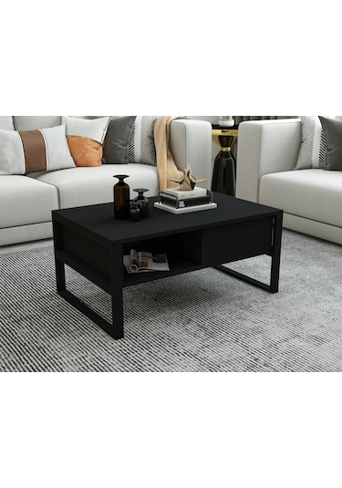 İsti Metal Ahşap Orta Sehpa