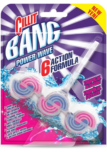 Cillit Bang Power Wave Tuvalet Temizleyici Blok Tropikal Çiçekler 39 G