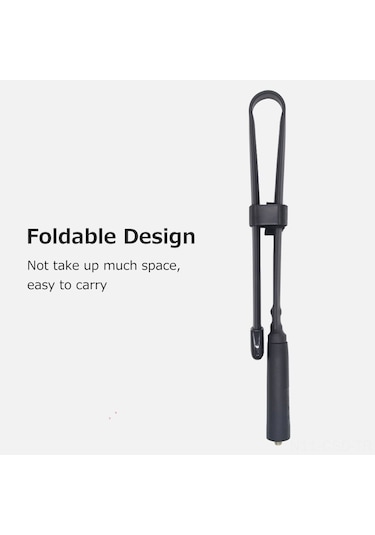 Jokmae 48cm Katlanabilir Sma-dişi Anten, 5.0dbi Yüksek Kazançlı, Vhf/uhf Çift Bant, Çoklu Marka İçin Uyumlu Radyo Anteni