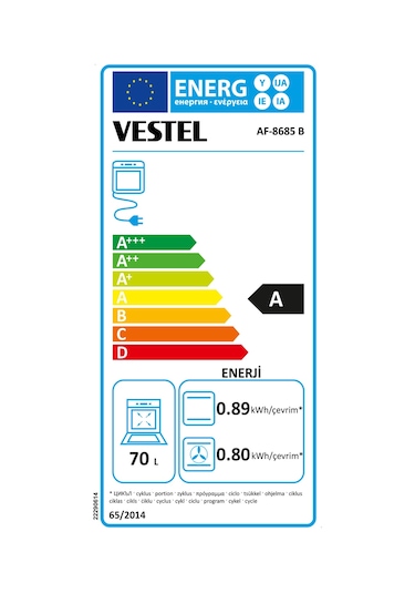 Vestel AF-8685 B 69 LT Ankastre Fırın