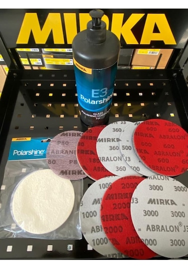 Mirka Cam Temizlik Seti Araç Pasta Seti 10'lu Set (Mirka E3 Cam)