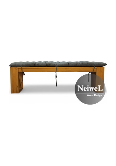 Neiwel Garden Luin Doğal Ahşap Bahçe Bank-37-60 Açık Ceviz