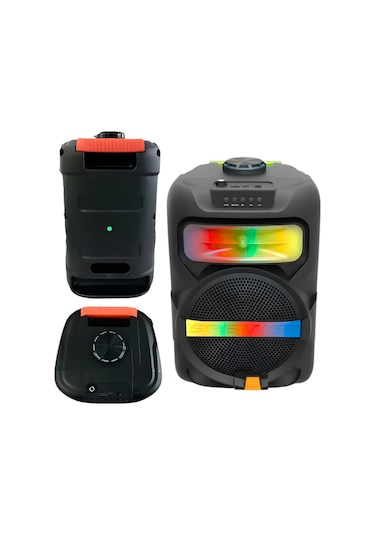 Pl-4361- Platoon 25w 8 İnç Bluetooth Hoparlör Usb Flash Müzik Rgb Işıklı Karaoke Mikrofonlu