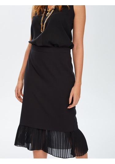 Eteği Pilise Detaylı Kalem Etek 69286 U6928610 Siyah