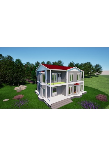 Ballife Prefabrik 155 M2 Standart Dubleks Prefabrik Konut