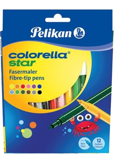 C302 12 Renk Keçeli Kalem Karton