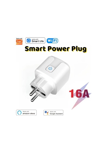 Motion003 Beyaz Wifi Tuya Akilli Fies Smart Life Uyumlu 16a Ses Kontrollu Akilli Priz Alexa Uyu