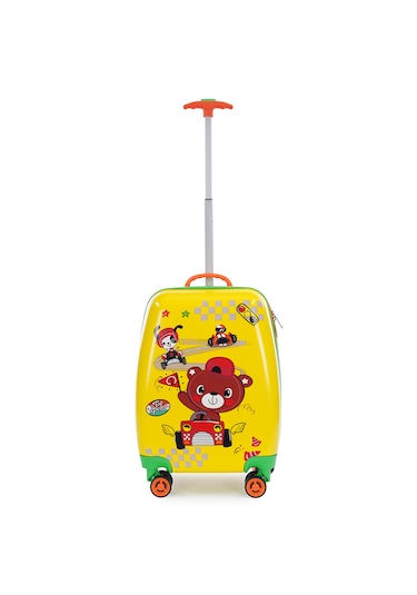Wexta Ayıcık Çocuk Valizi Wx-420 Sarı