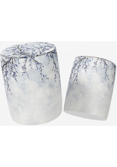 Blue Mini Flowers Puf Kumaşı Süettir. Uluslararası Solmama Sertifikasına Sahiptir. Çok Renkli