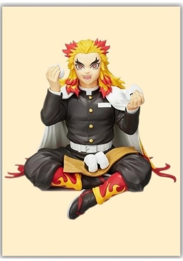 Demon Slayer Anime Rengoku Onigiri Duvar Posteri - Çerçevesiz