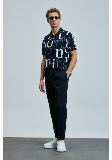 Lufian Erkek Dıamond Smart Polo T-shirt 111040219 Lacivert Lacivert