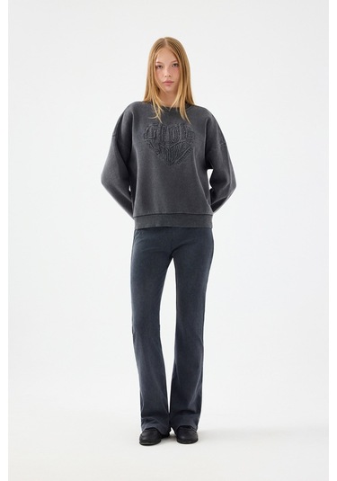 Loft Kadın Sweatshirt Antrasit