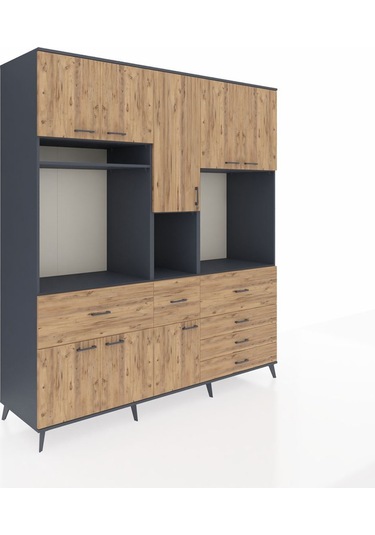 Kronos Dolap 10 Raflı 6 Çekmeceli 8 Kapaklı 220x59x243 Antrasit-çam/çam Atlas Çam/atlas Çam Kronos Dolap 10 Raflı 6 Çekmeceli 8 Kapaklı 220x59x243 Antrasit-çam/çam Atlas Çam/atlas Çam