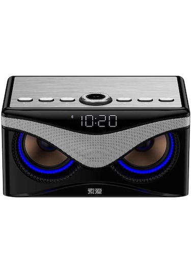 Soaiy S10 Taşınabilir Kablosuz Bluetooth Hoparlör - Dijital Saat & FM Radyo & USB & Hafıza Kartı - ZORE-219066