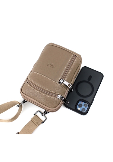 Vizon Erkek Çanta Omuz Askılı Çanta Postacı Erkek Omuz Çantası Vizon