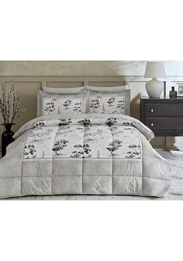 Özdilek Ranforce Çift Kişilik Uyku Seti Toile De Jouy Bej