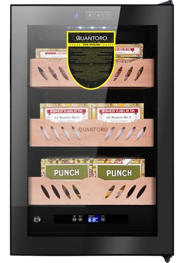 Quantoro Qcc-44 Elektronik Nemlendirme & Soğutmalı Siyah Puro Dolabı - Qtr-009