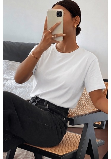 Genıus Store Kadın Tişört Gri Bisiklet Yaka Basic Tişört %100 Pamuk Rahat Kalıp T-shirt Basıc-kadın Beyaz Genıus Store Kadın Tişört Gri Bisiklet Yaka Basic Tişört %100 Pamuk Rahat Kalıp T-shirt Basıc-kadın Beyaz