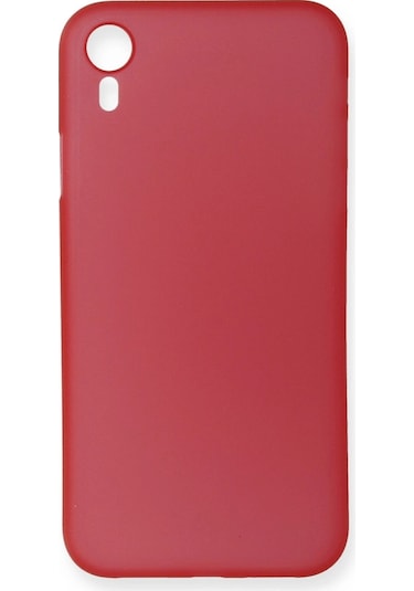 Apple, Uyumlu iPhone Xr Kılıf Pp Ultra İnce Kapak - Kırmızı Düz Renkli