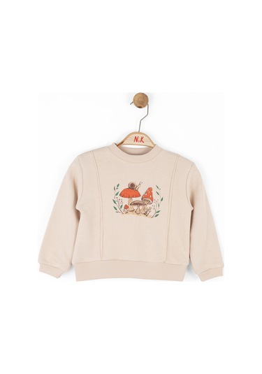 Nk Kids Kız Çocuk Sweatshirt 37608 Krem