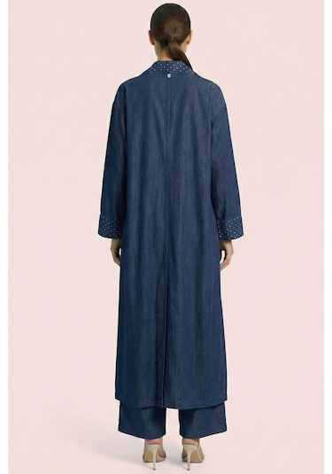 Guitar Uzun Mavi Jean Kimono Mavi