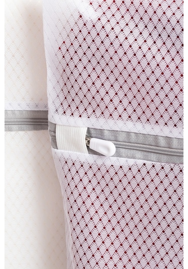 Porsima 3130 Çamaşır Yıkama Filesi Fermuarlı Bölmeli Ayakkabı Yıkama Filesi Deforme Önleyici Torba File Bej