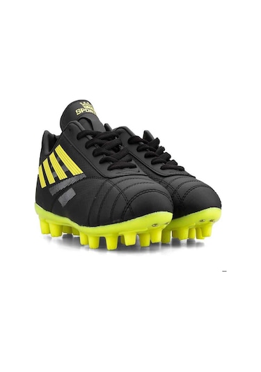 Sportaç Lig Neymar Numara 39 Genç Halı Saha Futbol Krampon Siyah Siyah - Yeşil