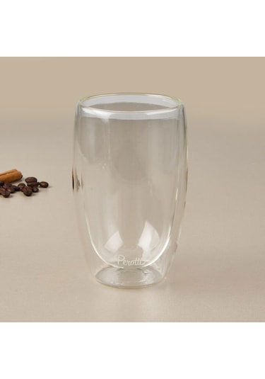 Perotti Çift Cidarlı Latte Bardağı - Şeffaf - 450 Ml Şeffaf