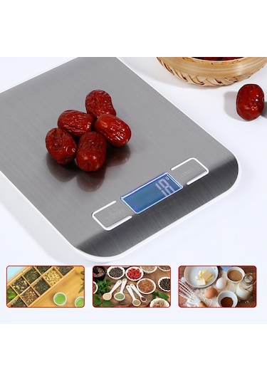 Suntek Mutfak Terazisi Kaymaz Kahve Çekirdekleri Pil-5kg