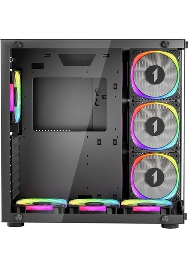 1st Player Sp8 Siyah 750w 80+ Sılver Atx 3.1 Argb 7x12cm Fan Temperli Cam Usb 3.0 Atx Kasa