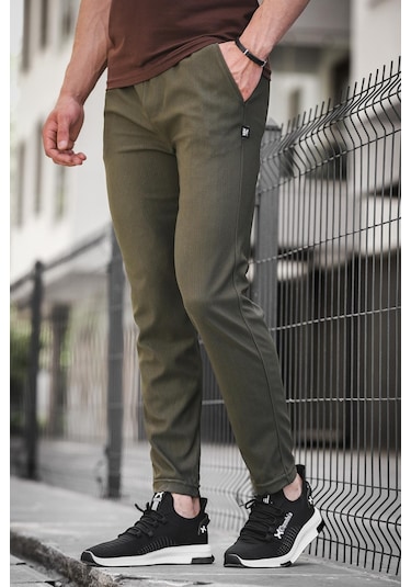 Oksit Elroy Düz Paça Fitilli Slim Fit Erkek Eşofman Altı 001