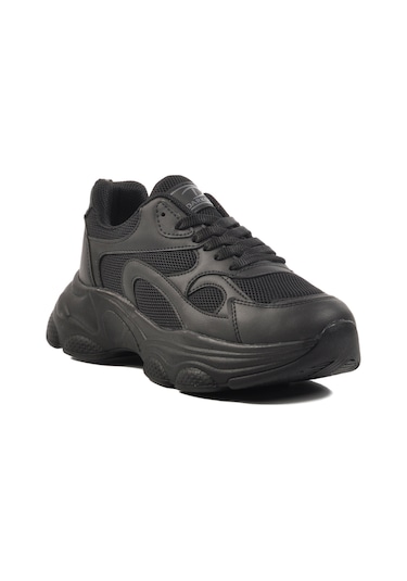 Aspor Siyah Fileli Kadın Spor Ayakkabı Sneaker Çok Renkli