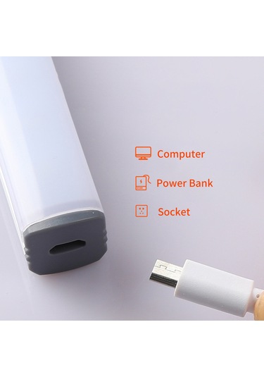 Symbee Usb Şarjlı, El Fırçası Kontrollü, Manyetik & Deliksiz Kurulum, Sürekli Parlaklık Ayarlamalı 10cm Beyaz Işık Led Uzun条状 Lambası Dolap, Mutfak Için Beyaz