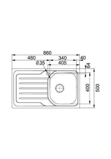 Franke Oll 611 Ondaline Eviye. 1 Göz. Sağ. Dekor