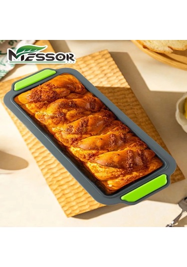 Youmex Yemek-grade Silikon Dikdörtgen Fırın Kalıbı - Isıya Dayanıklı, Bulaşık Makinesine Uygun, Dondurucuda Kullanılabilir Pasta, Ekmek İçin Koyu Gri