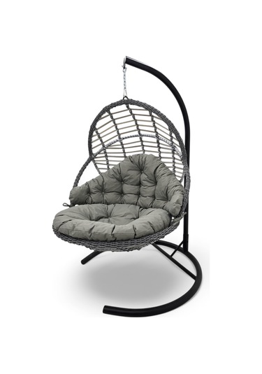 Wellagarden Apemia Rattan Gri Salıncak
