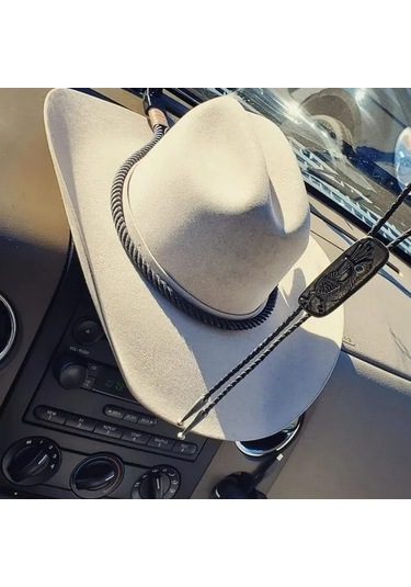 Lemestar "dayanıklı Araç Şapka Askısı - Vakumlu Kapı Kancası, 90cm Gri Kordonlu Pratik Çözüm"