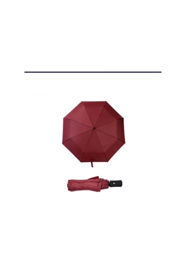 Bordo Tam Otomatik Rüzgara Dayanıklı Erkek Şemsiyesi Bordo