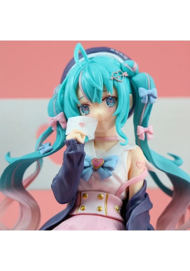 Conventions1 Yeni Hatsune Miku Anime Figürü Pembe Sakura Oturma