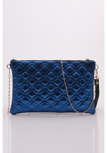 Dgn 4004 Kadin Baklava Dilimi Desenli Çanta 4004-2337-R15035 Saks