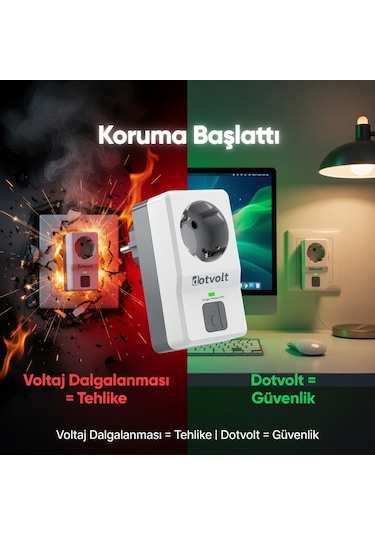 Dotvolt 1070321 Surge 1'li Akım Koruma Prizi-1050j 0