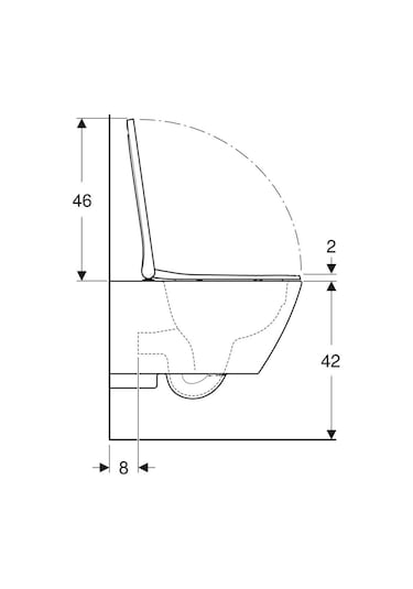 Geberit Smyle Square Rimfree Asma Klozet ve Kapak Seti