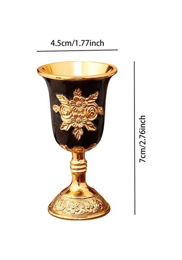 Homyl Avrupa Kadeh Mini Yaratıcı Vintage Şarap Kadehi Siyah Siyah