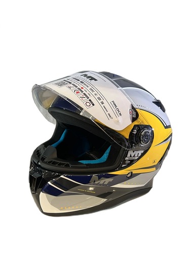 Mt Helmets Targo S Outside C3 Kapalı Motosiklet Kaskı Parlak Sarı