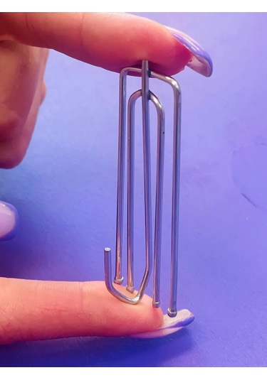 Lundo Perdeler İçin Metal Kanca 70x25 368556643 Gümüş