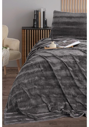 Cozy Çift Kişilik Battaniye Takımı Anrasit
