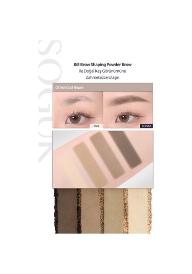Clio Kill Brow Shaping Powder Brow 02 Ash Cool Brown